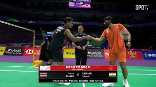 [BWF] MS3 - Group C｜Saran JAMSRI (THA) vs KIDAMBI Srikanth (IND) H/L | Thomas Cup Finals 2024