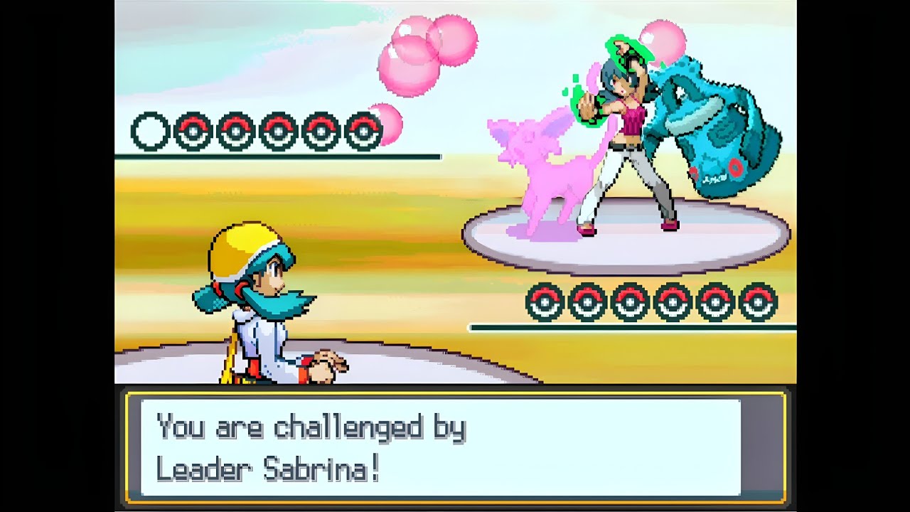 Pokemon Soothing Silver - Kanto Leader Sabrina @ Saffron City, Postgame (Singles, Hard Mode)