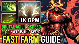 How to Fast Farm Sven with 1K GPM Max Agility Speed Butterfly + Swift Blink Hard Carry Dota 2