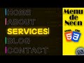 Diseña un menú de neón vertical usando solo HTML y CSS
