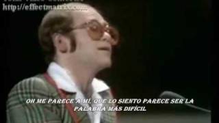 Video thumbnail of "Elton John - Sorry Seems To Be The Hardest Word (sub) español"