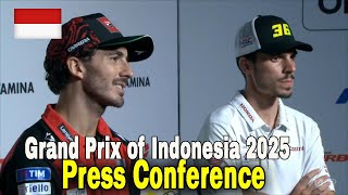 MotoGP Indonesia 2025 | Riders’ Press Conference – Pertamina Grand Prix
