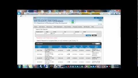 Bid Results For HUD Homes Posted