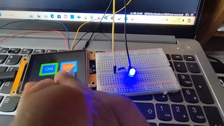 LVGL ESP32 2432S028R CYD Buttons to turn LED on and off(Beginner)