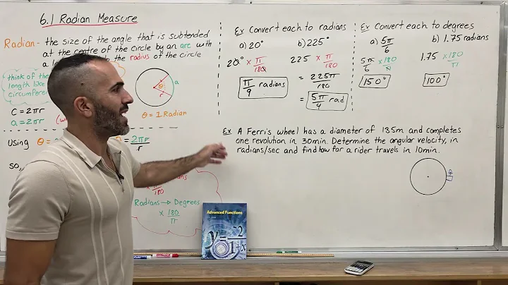 6.1 Radian Measure (Grade 12 University, MHF4U)
