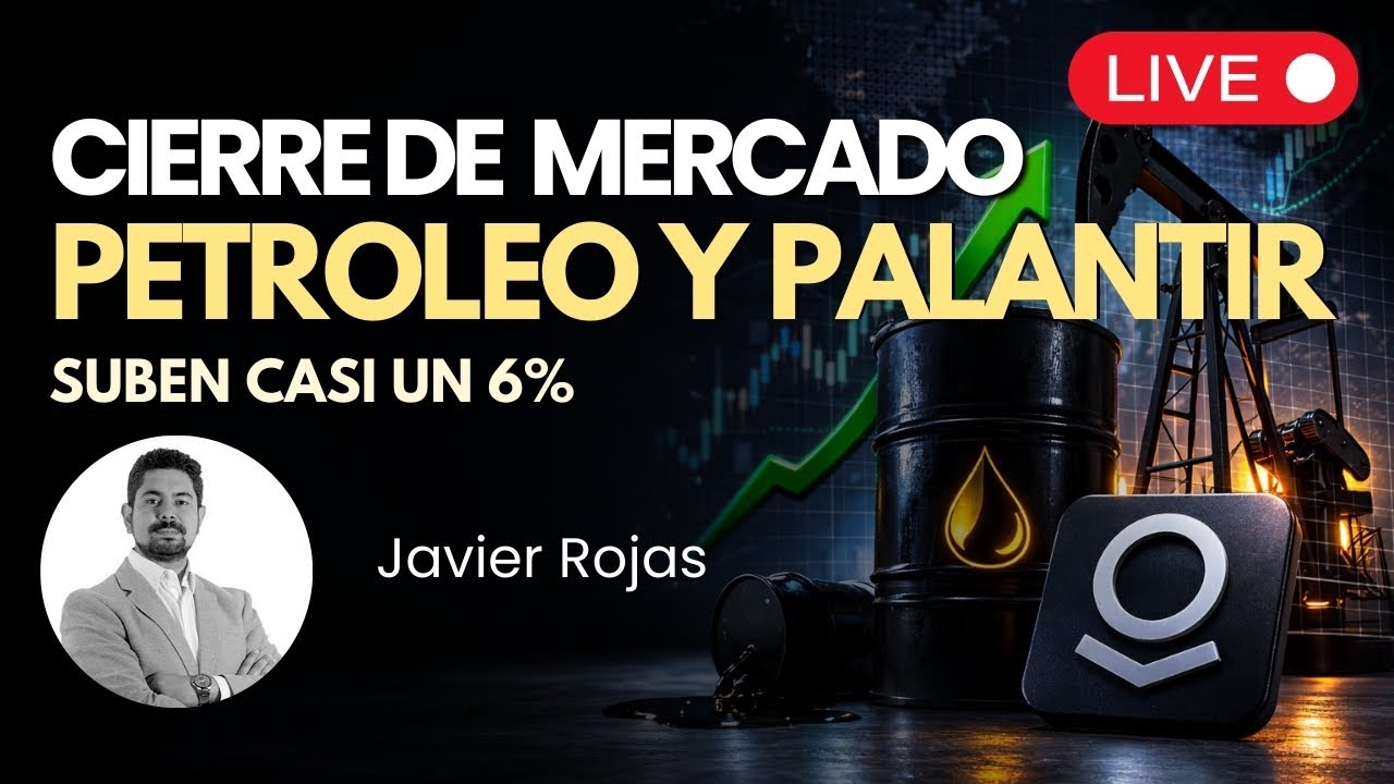 El Petroleo y Palantir suben casi un 6%. EN VIVO 🔴 Cierre del Mercado  | Market Close en Español