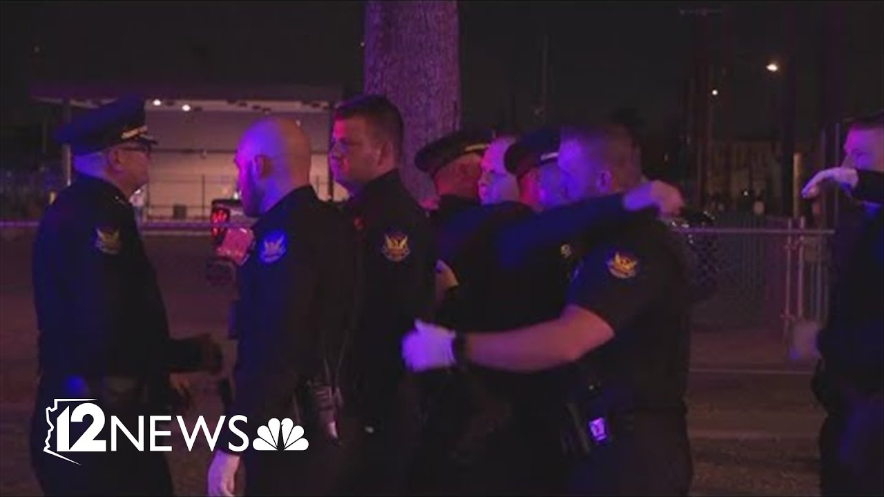 Phoenix police honor officer shot, killed in the line of duty - YouTube