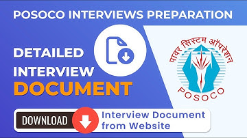 POSOCO Interview preparation document | POSOCO related Interview questions, guidance & preparation