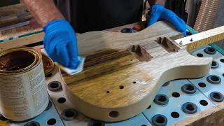 Easel Project Guitar Part 8 Applying A Polymerized Tung Oil Finish