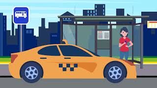 Motion graphic video of uber like application.