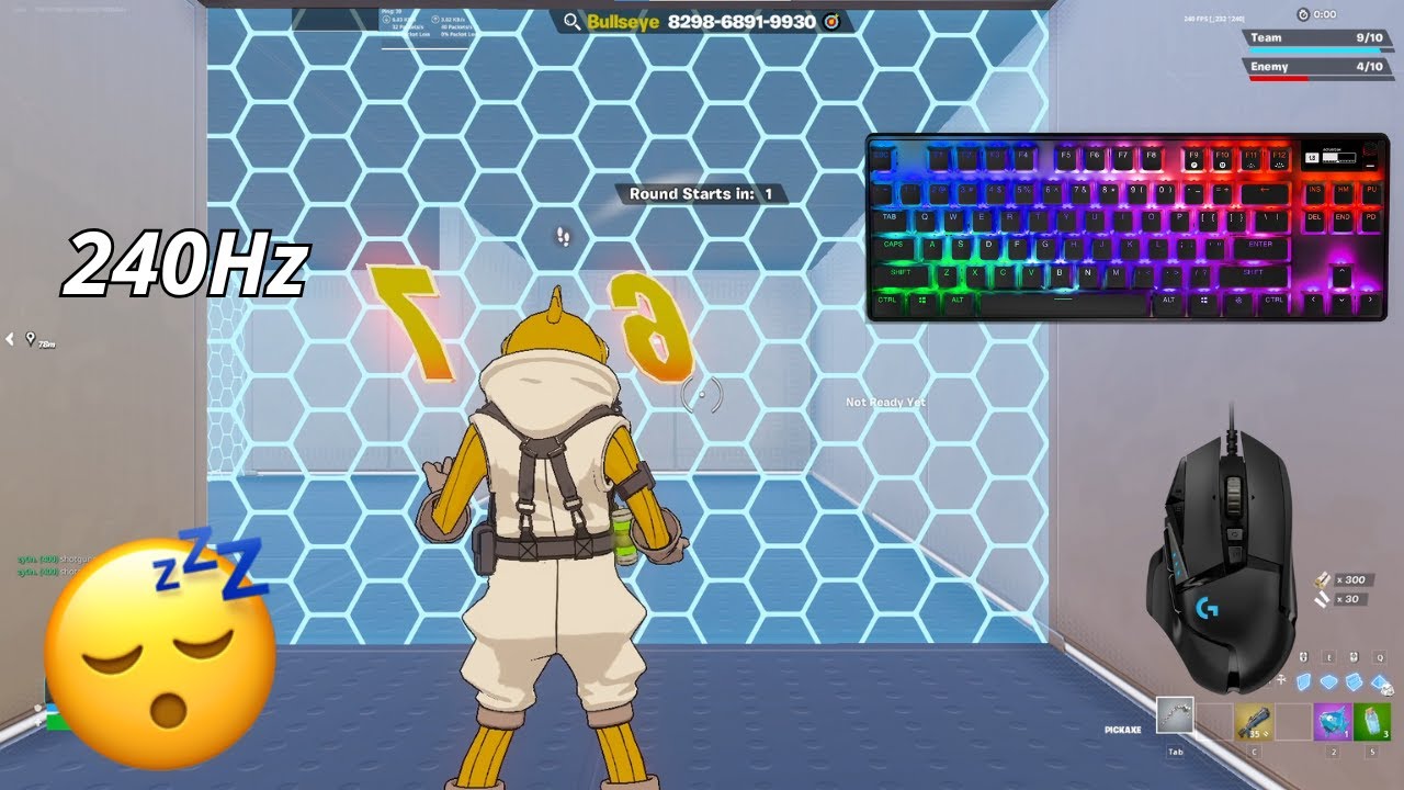 Fortnite Piece Control😍 SteelSeries Apex Pro TKL ASMR 240 FPS 4K