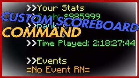 Minecraft Bedrock | Custom Scoreboard Command Tutorial