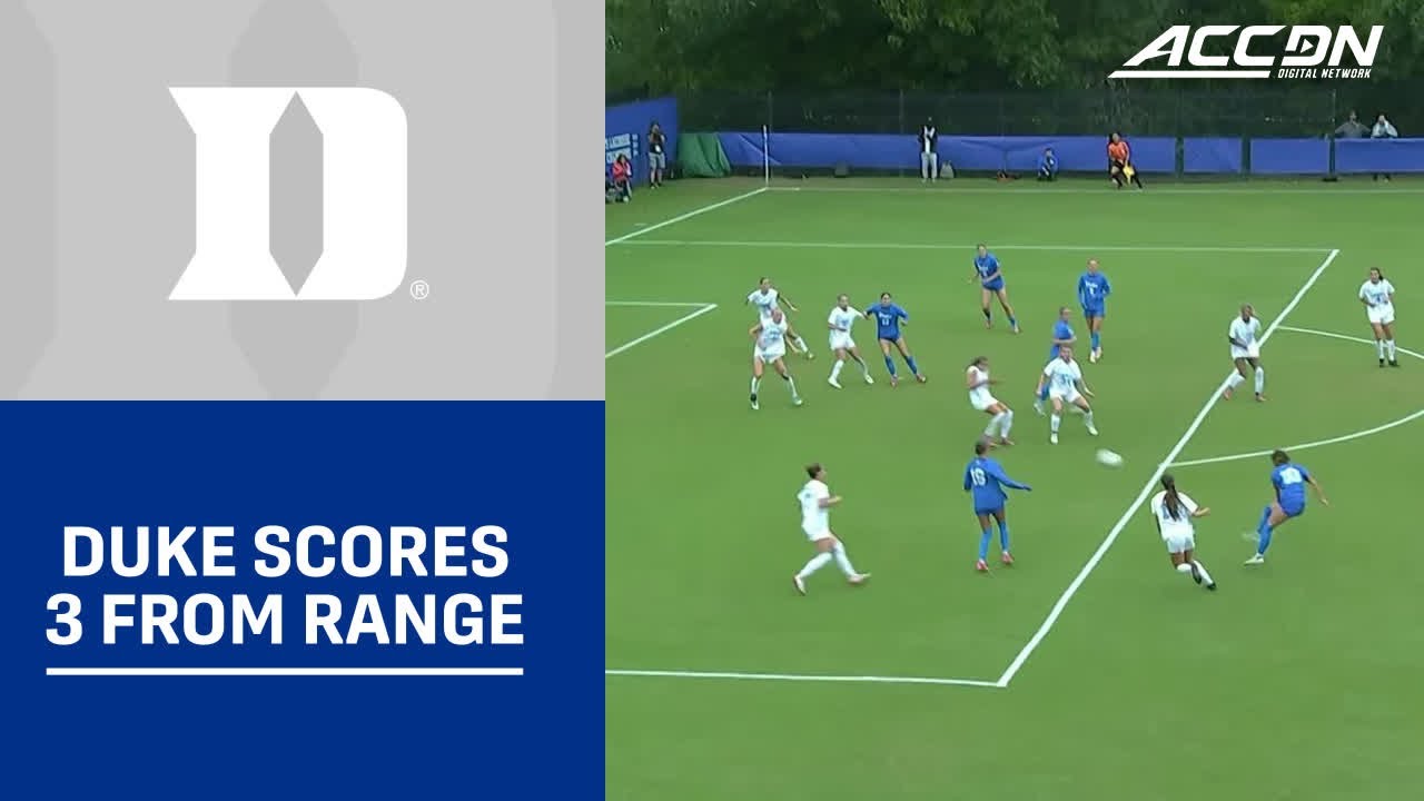 Duke Scores Three Goals From Range Against UNC - YouTube