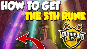 HOW TO GET THE 5TH RUNE FOR THE EXCALIBUR QUEST IN DUNGEON QUEST!! (Roblox) *FIXED*