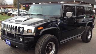 2005 Black Hummer H2 4x4 6.0 V8 aftermarket wheels Hummer H2 Black Wheels