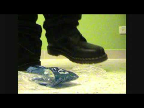 Dr Martens 1460 Classic Black Boots Crush a Plastic Bottle! - PART 1