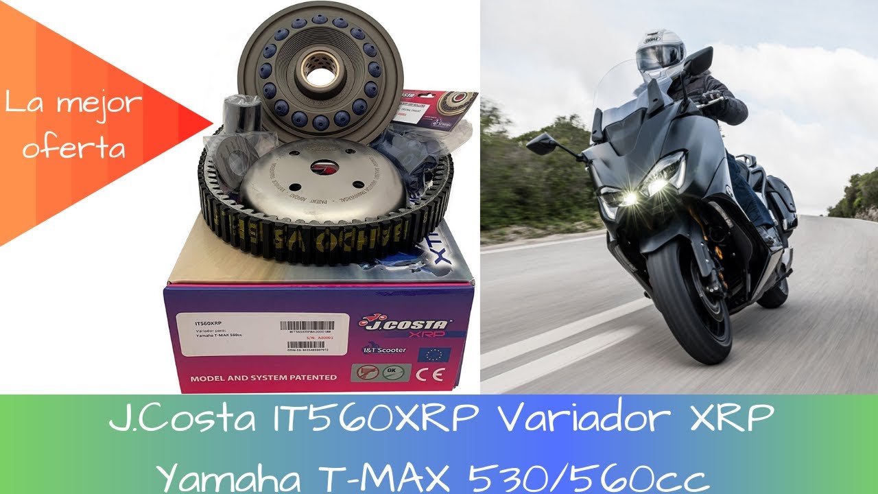 JCosta Variador XRP yamaha TMAX 560, 530. Alta aceleración y punta para tu  Tmax