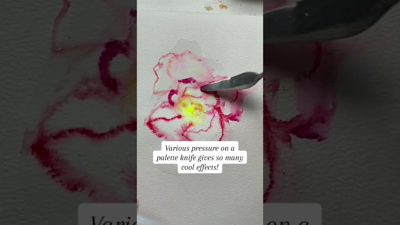 Watercolor With A Palette Knife Watercolorart Sketchbook Painting Art