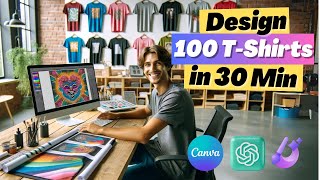 I Made 100 T-Shirt Designs for Print on Demand in 30 MINUTES screenshot 5