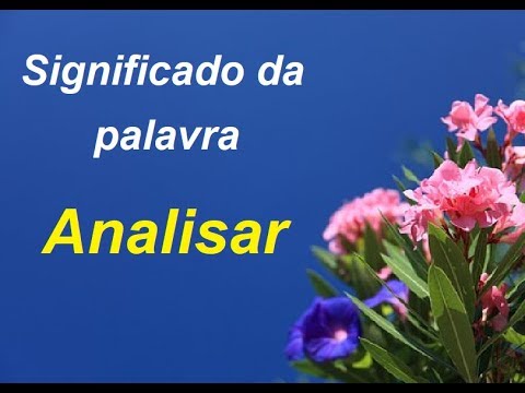 Significado da palavra Analisar - YouTube