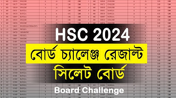 Sylhet Board HSC 2024 Board Challenge Result | সিলেট বোর্ড HSC 2024 বোর্ড চ্যালেঞ্জ রেজাল্ট
