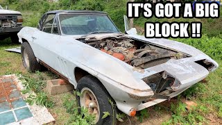 427/4 SPEED CORVETTE UP ON BLOCKS FOR 40 YEARS! DID I BUY IT?