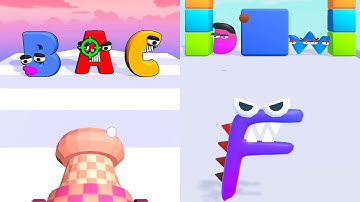 ANGRY ALPHABET ABC SHOOTING VS HAPPY CANNON NUMBER 3D - Battles PlayGame - iOS, Android Part 1