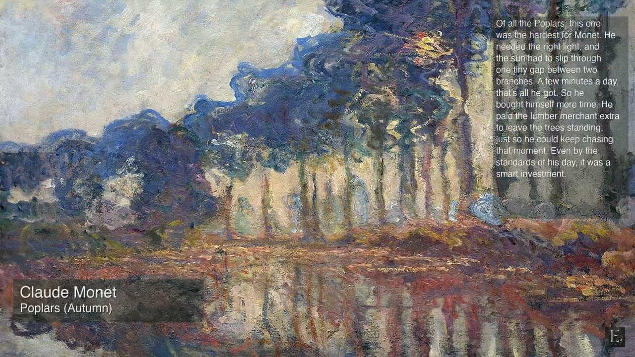 Claude Monet - Poplars, Autumn - 2 Hour Screensaver