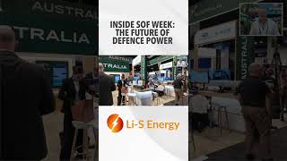 Inside #SOFWeek2026: The Future of Defence Power. #LiSEnergy #LIS #ASX #BatteryTechnology