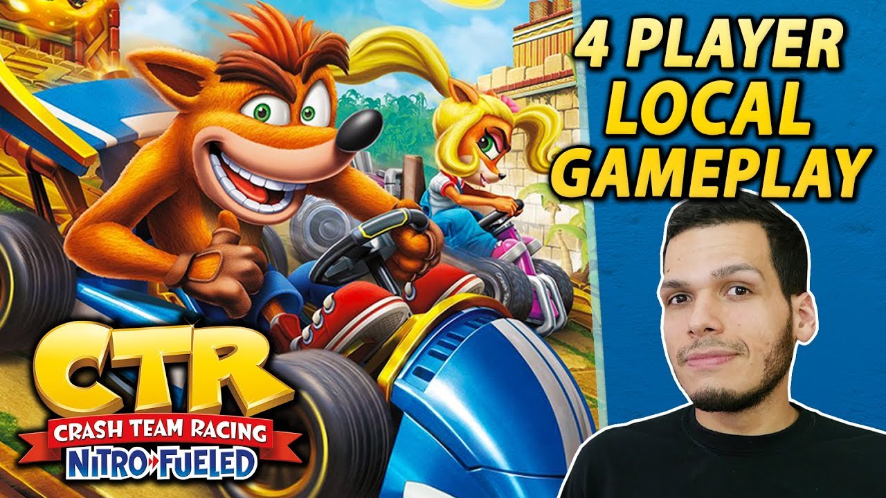 Crash Racing Nitro-Fueled 4 Player LOCAL Gameplay (PS4) - YouTube