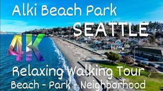 usa EXPLORING ALKI BEACH PARK | RELAXING VIRTUAL WALKING TOUR | SCENIC VIEWS | EXPERIENCE THE BEAUTY