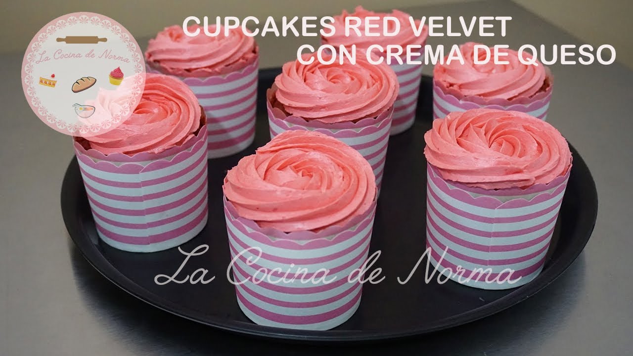 Cupcakes red velvet con crema de queso ¡¡Para Mamá en su día!! YouTube