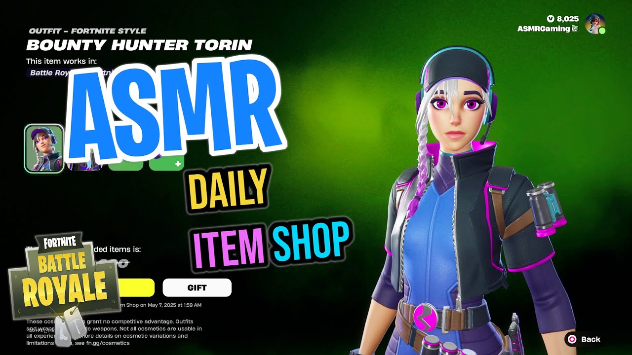ASMR Fortnite Shop NEW Bounty Hunter Torin Skin and 3 Emotes! Daily Update 🎮🎧 Relaxing Whispering 😴💤