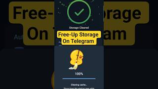 Free-Up Storage On Telegram ✅️ | How to Clear Cache on Telegram. #shorts