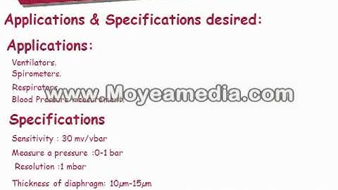 MEMS Piezo Pressure Sensor