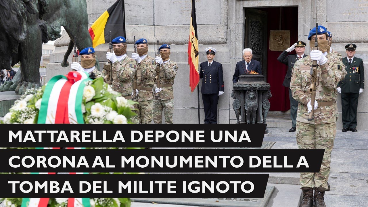 Mattarella depone una corona al Monumento della Tomba del Milite Ignoto