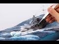 How to make rough sea diorama - 1/700 DKM Scharnhorst 1943