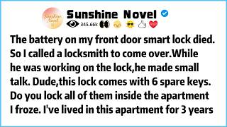 The battery on my front door smart lock died. So I called a locksmith to come over.While he was