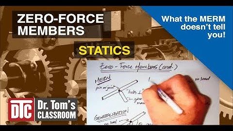 Zero-force Members - Statics (What the MERM doesn’t tell you)