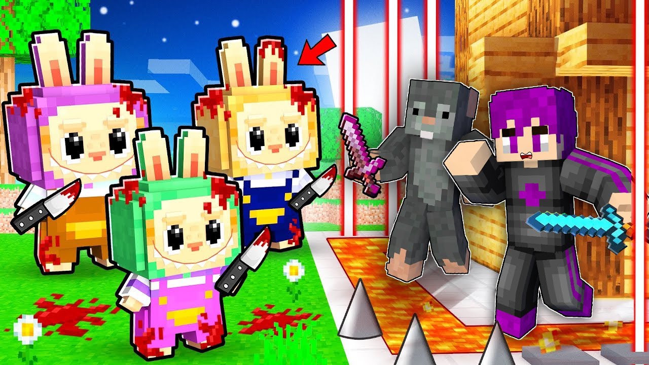 ماين كرافت : تحدي بناء بيت أمن ضد هجوم 1000 لابوبو شيطاني مع صديقي النوب مات من الخوف..😂🔥