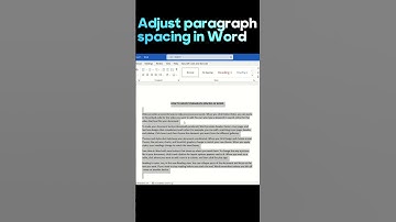 How to change paragraph spacing in Word #minhacademy #mswordtutorial #formatting