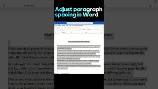 How to change paragraph spacing in Word #minhacademy #mswordtutorial #formatting