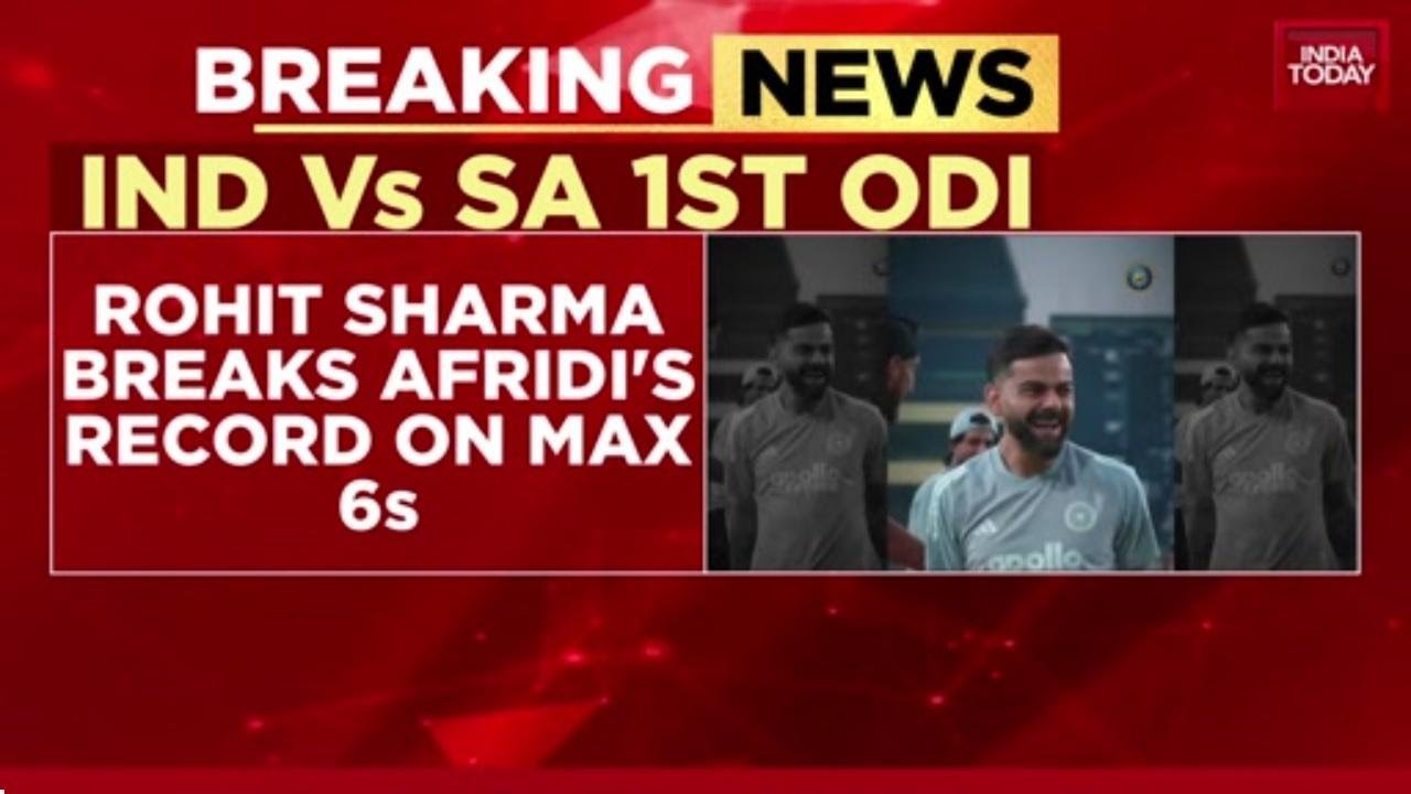 Rohit Sharma Breaks Afridi's Record: Most Sixes in ODIs | India Today ...