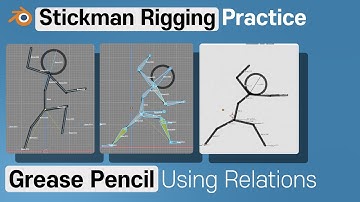 Grease Pencil Stick Man Rigging Practice(Using Relations)
