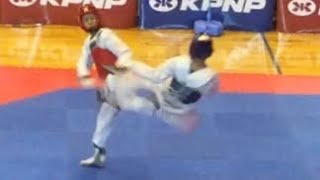 全日本ジュニアテコンドー選手権大会(2019/7/28)-51kg級 決勝戦 (赤)斉藤芯(相原道場)vs (青)鈴木颯(明誠高等学校) テコンドー Taekwondo
