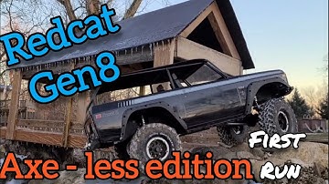 Redcat gen8 "axe - less" first run at Crawler County backyard rc rock crawler course