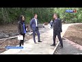 Строители приступили к укладке тротуарной плитки в парке Лазо в городе Елизово || Вести-Камчатка