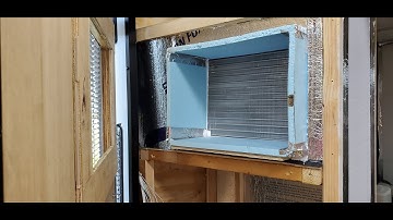 DIY Cargo Trailer Camper Conversion - Episode 6 - Window Air Conditioner Installation- Toy Hauler