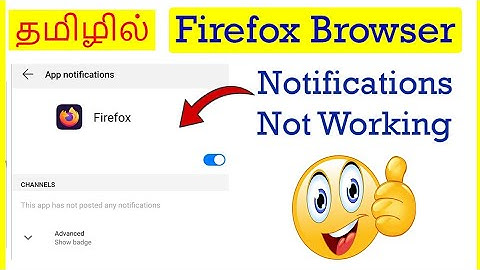 How to Fix Notifications Not Working Problem in Firefox Browser Mobile Tamil |VividTech