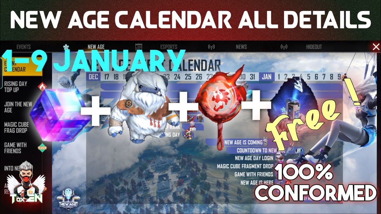 Free Fire New Age Event Calendar all details | ToxEN